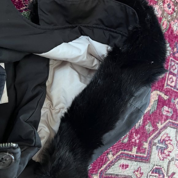 Brooks Brothers Winter Coat with Rabbit Fur Trim Size 4 - Picture 6 of 11